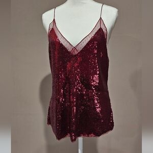 NWT - Free People Intimately Sequin/Lace tank size Large